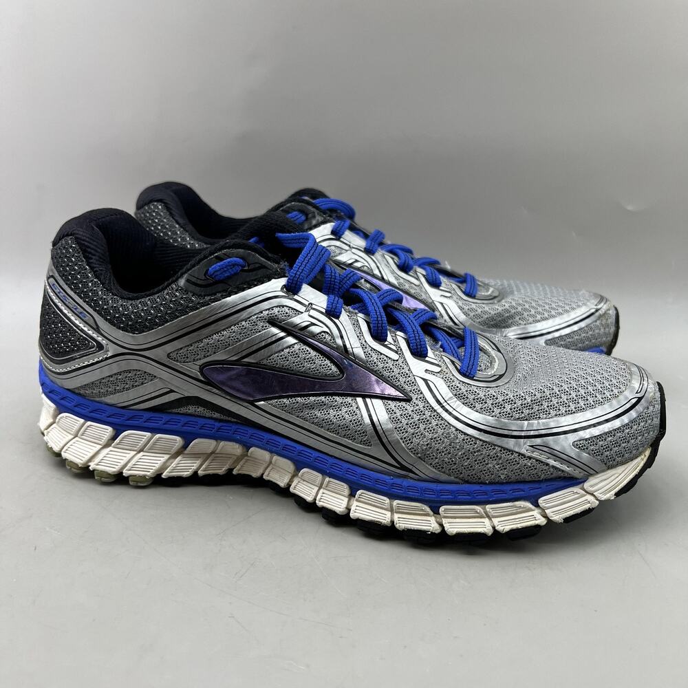 Brooks Adrenaline GTS 16 Running Shoes Men Size 9 D Gray Blue Comfort Sneakers